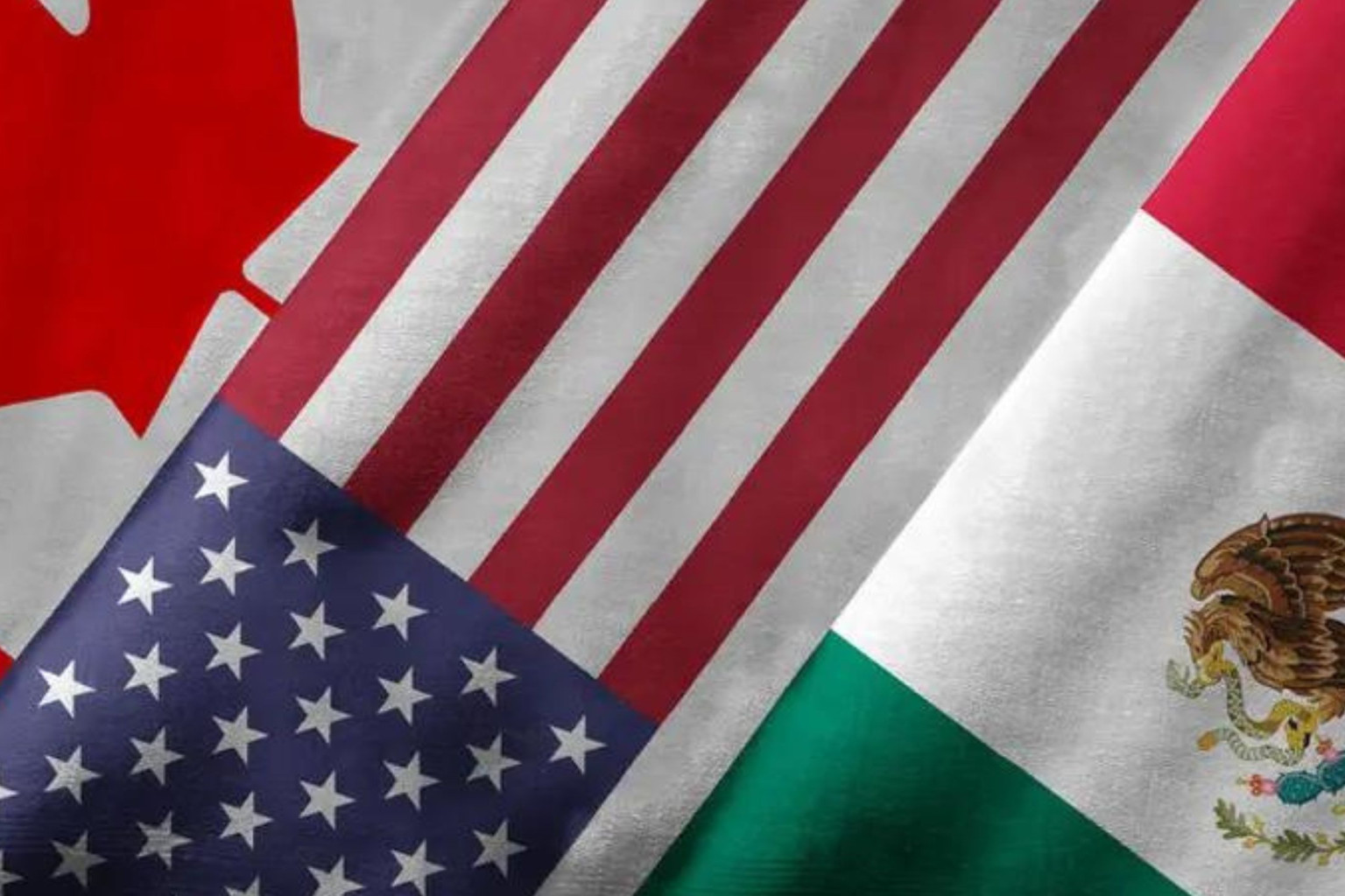 Bild von USA Mexiko und Kanada Flagge