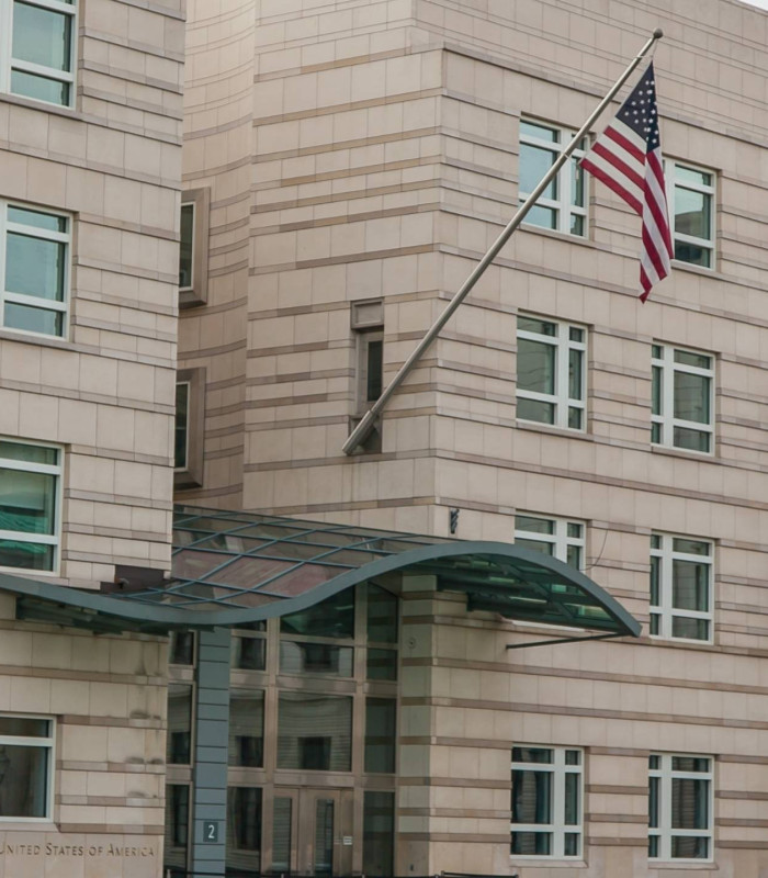 Bild von der US-Botschaft Berlin