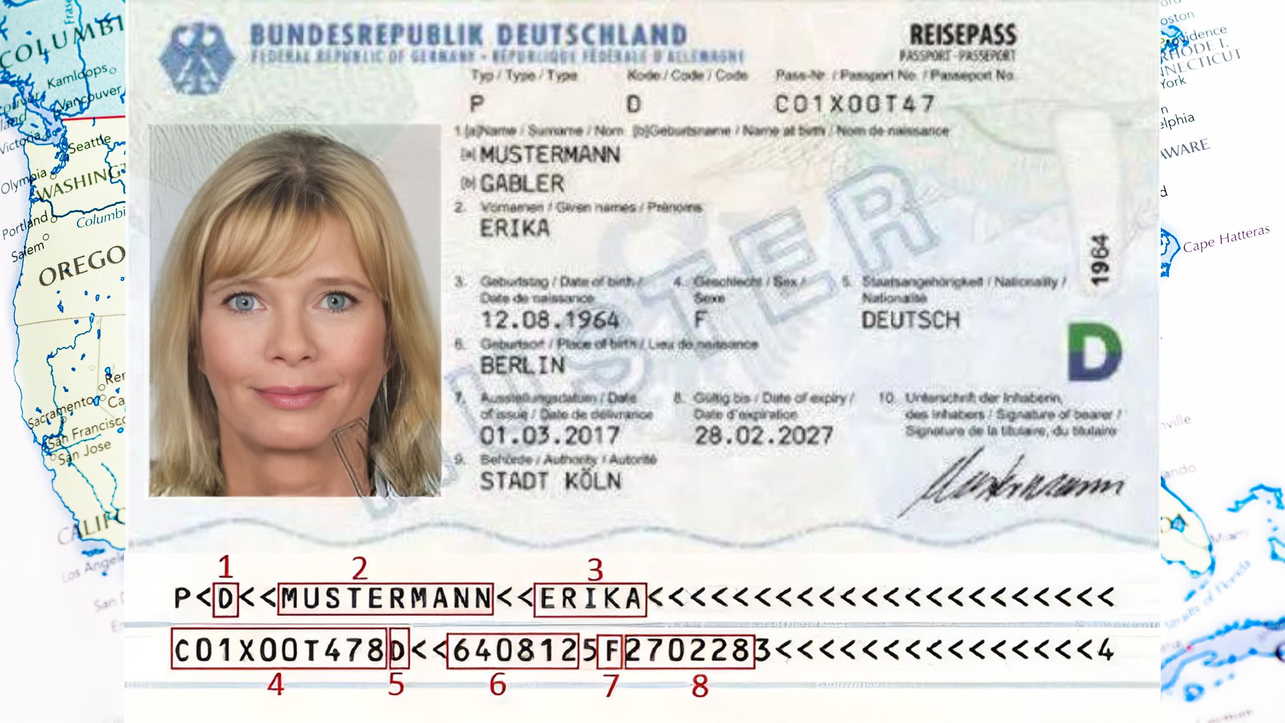 Bild von einem deutschen Reisepass ab 2017
